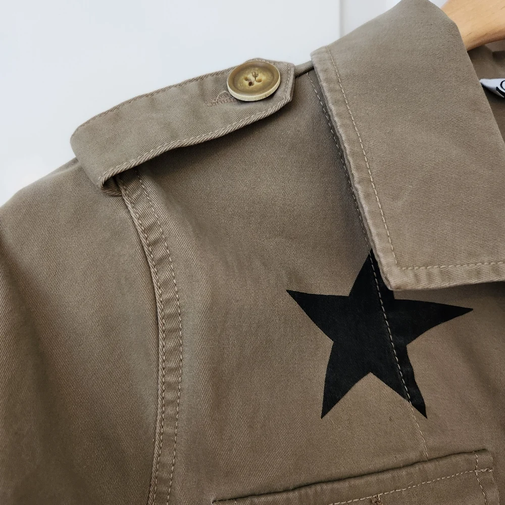 Cezele Military Jacket Stars Royal Honor Army Green Fatiques Black Buttons M - Picture 6 of 17